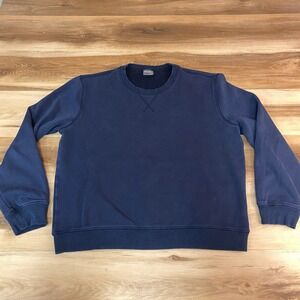 Eddie Bauer Mens XL Navy Blue Crewneck Sweatshirt Cotton Blend Pullover